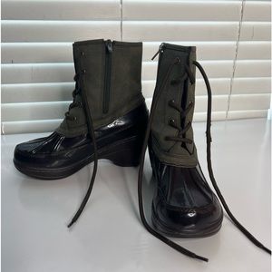 JBU by Jambu Womens Caramel Brown MEMORY FOAM Rain Boots Sz 7